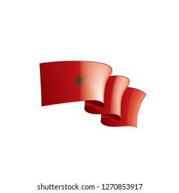 Morocco flag, vector illustration on a white background