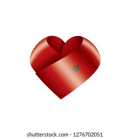 Morocco flag, vector illustration on a white background