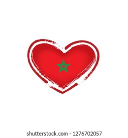 Morocco flag, vector illustration on a white background