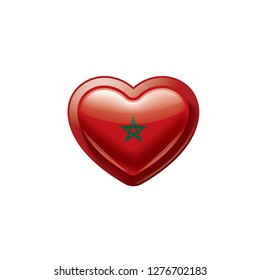 Morocco flag, vector illustration on a white background
