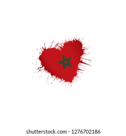 Morocco flag, vector illustration on a white background