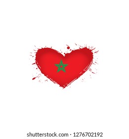 Morocco flag, vector illustration on a white background