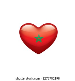 Morocco flag, vector illustration on a white background