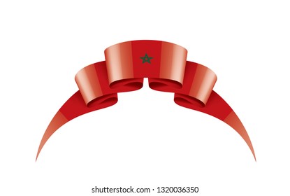 Morocco flag, vector illustration on a white background