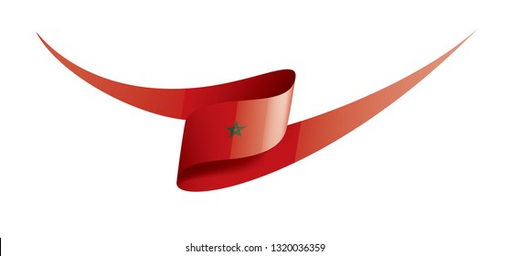 Morocco flag, vector illustration on a white background