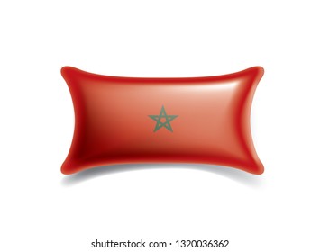 Morocco flag, vector illustration on a white background