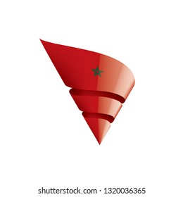 Morocco flag, vector illustration on a white background