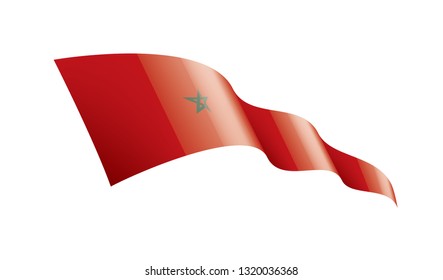 Morocco flag, vector illustration on a white background
