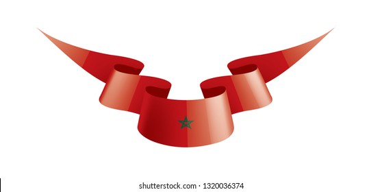 Morocco flag, vector illustration on a white background