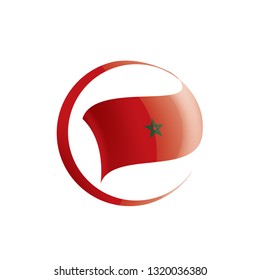Morocco flag, vector illustration on a white background