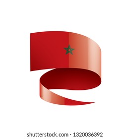 Morocco flag, vector illustration on a white background