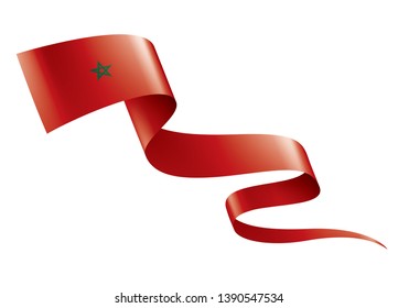 Morocco flag, vector illustration on a white background