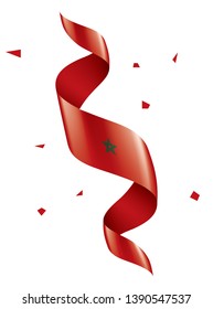 Morocco flag, vector illustration on a white background
