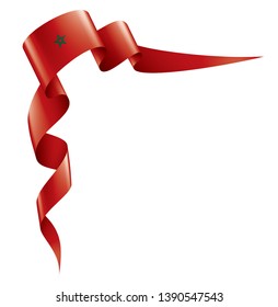 Morocco flag, vector illustration on a white background