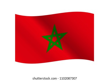 Morocco flag, Vector image and icon