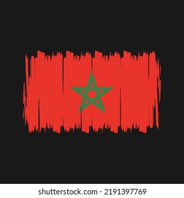 Vector de la bandera de Marruecos. Bandera nacional