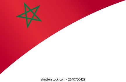 Morocco flag wave  isolated  on png or transparent background,Symbol Morocco,template for banner,card,advertising ,promote,and business matching country poster, vector illustration