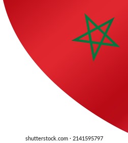 Morocco flag wave  isolated  on png or transparent background,Symbol Morocco,template for banner,card,advertising ,promote,and business matching country poster, vector illustration