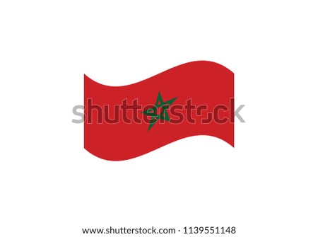 Morocco flag waving coat of arms country emblem state symbol