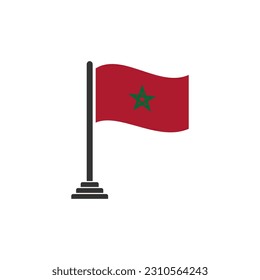 Morocco flags icon set, Morocco independence day icon set vector sign symbol