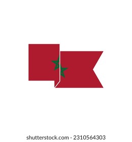 Morocco flags icon set, Morocco independence day icon set vector sign symbol