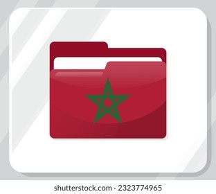 Morocco Glossy Folder Flag Icon 