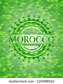 Morocco green mosaic emblem
