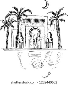 Morocco. Hand drawn illustration.