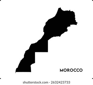 Morocco icon vector design, Morocco Logo design, Morocco's unique charm and natural wonders, Use it in your marketing materials, travel guides, or digital projects, Morocco map logo vector, black