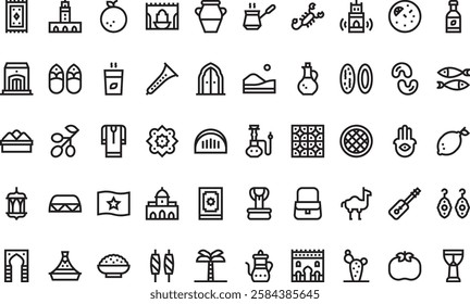 Morocco icons High-Quality Vector Icons Collection with Editable Stroke. Ideal for Professional and Creative Projects.