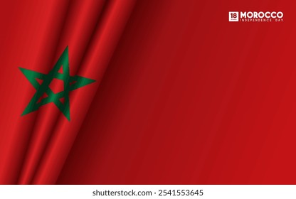 Morocco Independence Day Background Design. 18 November, Poster, Banner, Greeting Card