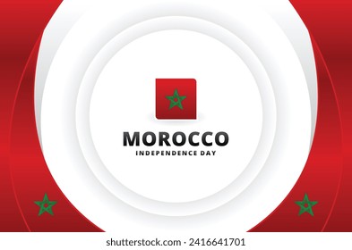 Ilustración de la cinta de opciones sobre el Día de la Independencia de Marruecos