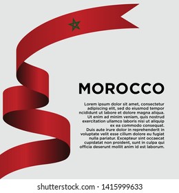 Morocco Independence Day with flag, vector illustrations with white background - Vector