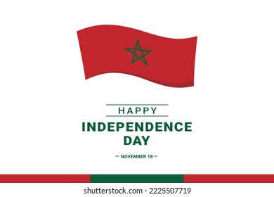 Morocco Independence Day. Vector Illustration. The illustration is suitable for banners, flyers, stickers, cards, etc.