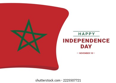 Morocco Independence Day. Vector Illustration. The illustration is suitable for banners, flyers, stickers, cards, etc.