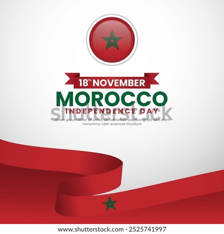 Morocco Independence Day Vector Illustration Background. Suitable for banner, flyer, post, card