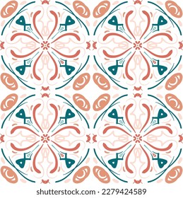 morocco inspired tile work for fabric or home use seamless, symmetrical vector eps 