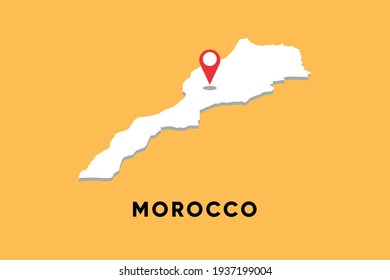 Morocco Isometric map with location icon vector illustration design