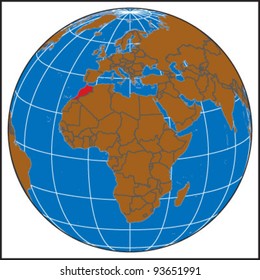 Morocco Locate Map