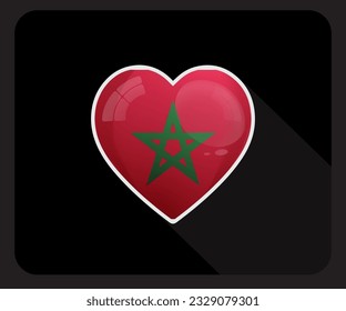 Morocco Love Pride Flag Icon
