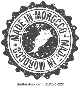 Morocco Made In Map Travel Stamp Icon City Design Tourism Export Seal