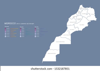 morocco map. map of morocco in africa country.