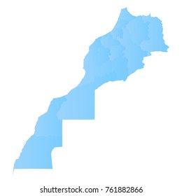 morocco map - blue pastel graphic background . Vector illustration eps 10