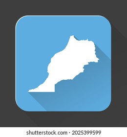Morocco map with borders isolated on background