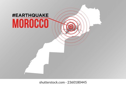 Morocco map earthquake. Major earthquakes in eastern Morocco on September 8, 2023.