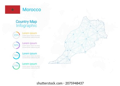 Morocco map with elements of infographics template. Vector illustration eps10