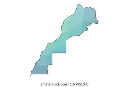 morocco map in geometric polygonal style. morocco map of isolated. Vector Illustration Eps10.