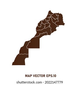 Morocco map High Detailed on white background. Abstract design vector illustration eps 10