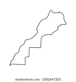 Morocco Map Icon Element Illustration Design