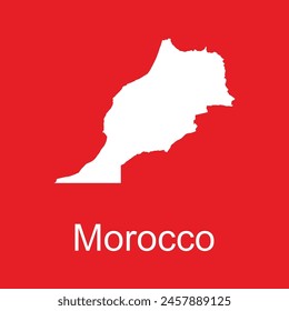 morocco map icon illustration template design